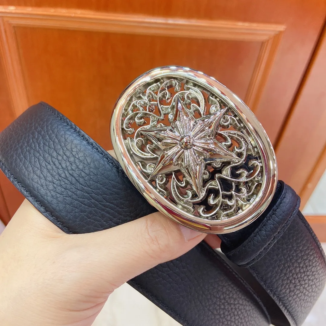 💰480💰Full package💰 💍Purchase level 𝐂𝐡𝐫𝐨𝐦𝐞𝐇𝐞𝐚𝐫𝐭𝐬 Crow Heart Detachable model. High-quality six-pointed star hardware with first-layer lychee leather belt, very cool. Width 3.8cm